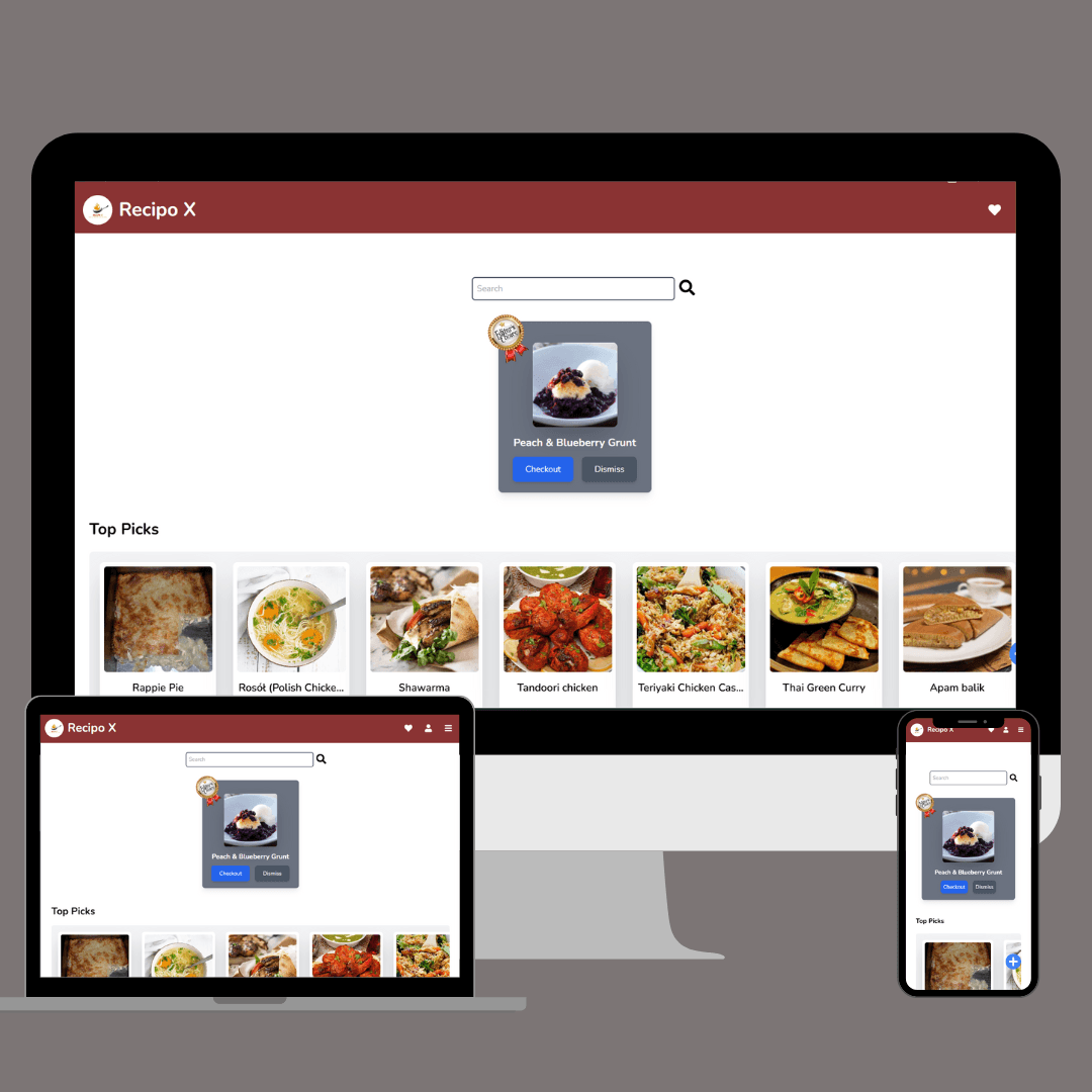 Recipo X project screenshot